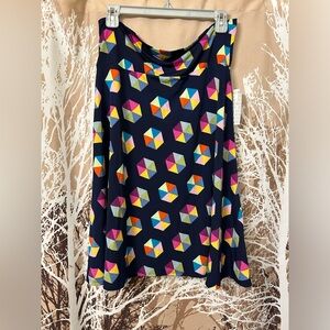 LuLaRoe XL Azure Colorful Pinwheel Skirt